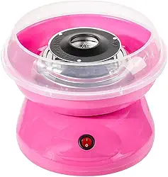Mini Máquina de Algodão Doce Elétrica Portátil, 500W, Rosa