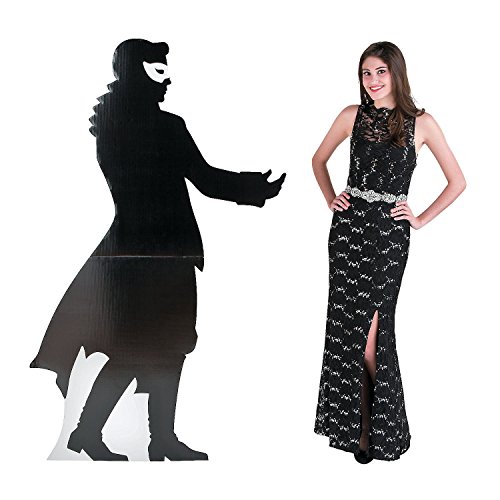 Fun Express - Masquerade Ball Monsieur Silhouette Stan - Party Decor - Large Decor - Floor Stand Ups - 1 Piece