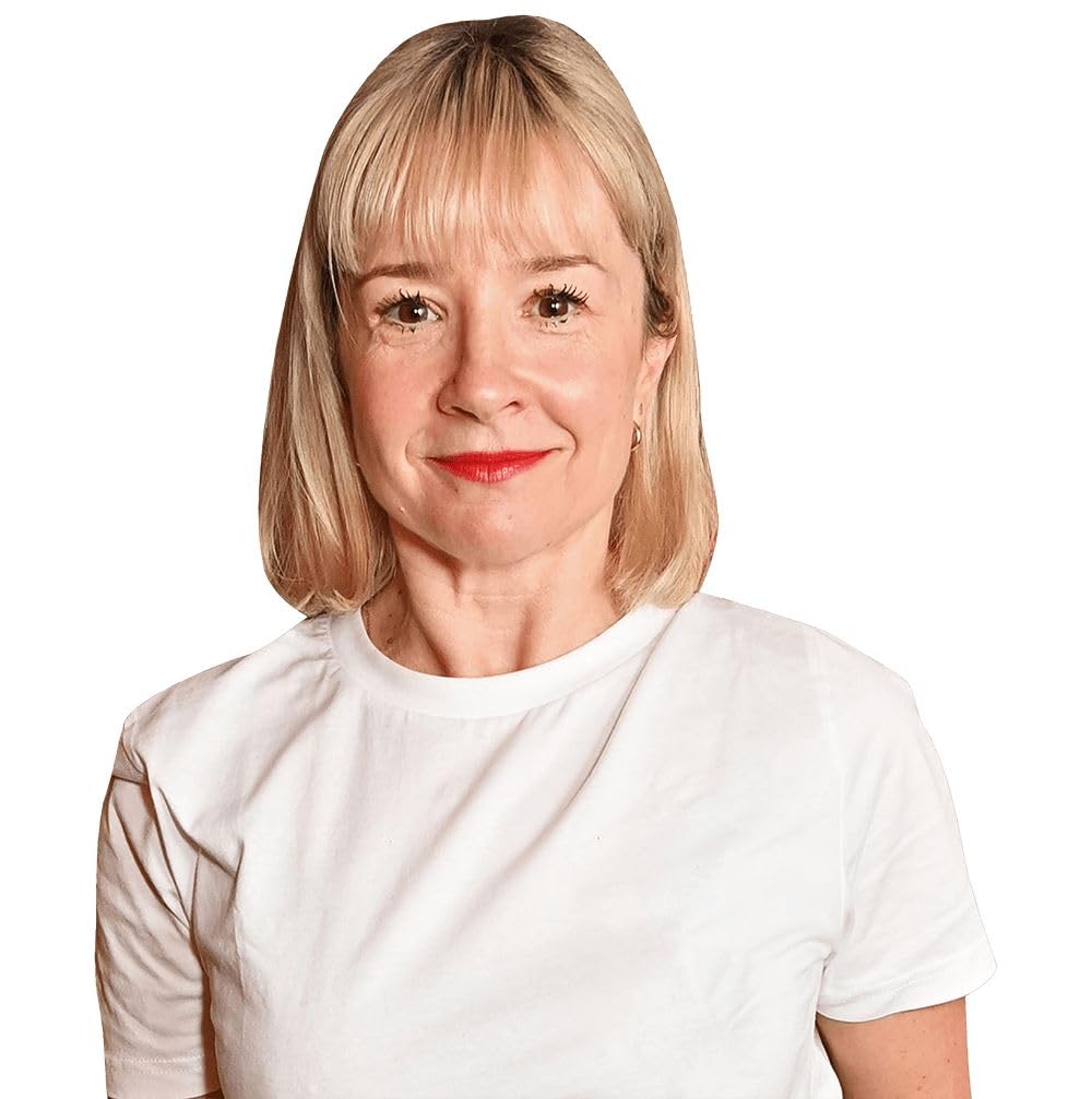 Rebecca Callard (White Top) Half Body Buddy Cutout