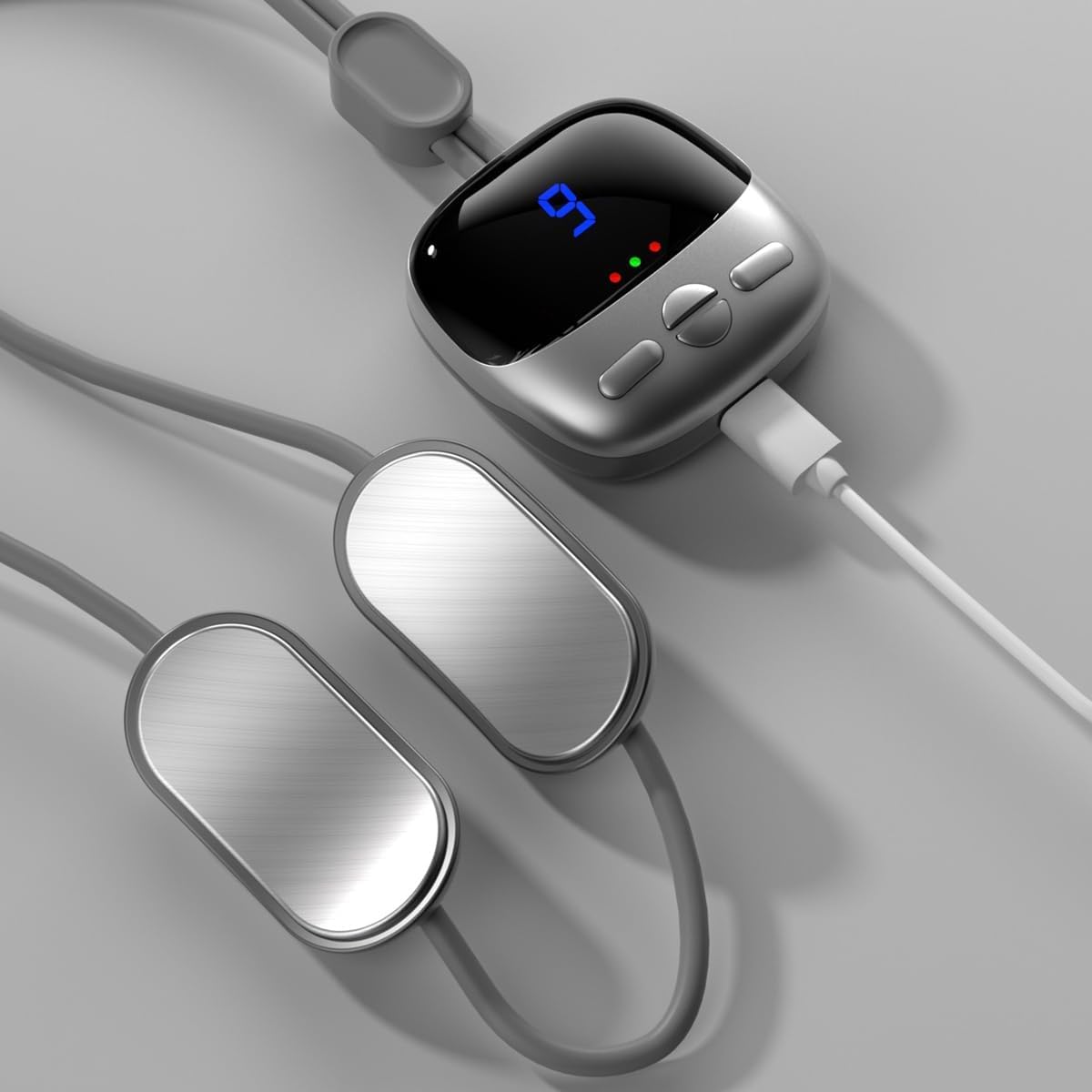 Raviso Tragbarer Nackenmassager Mini Nackenmassagegerät mit 4 Modi, 9 Stärken, 3 Gängen, Heißkompresse & Dual Pulse - Intelligentes Anhänger Halsketten - Massagegerät für Reisen