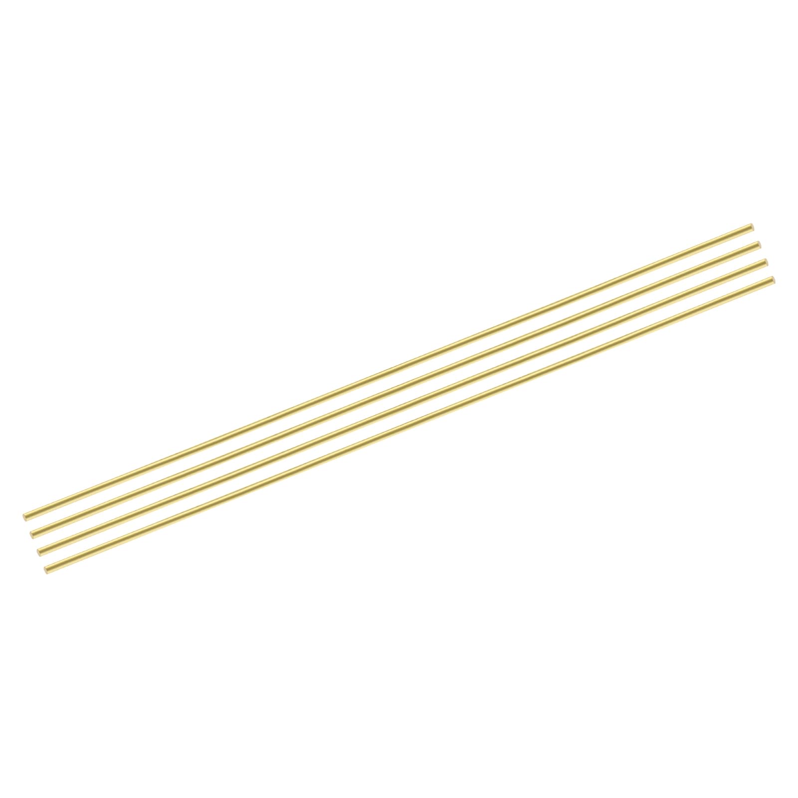 Asta Tonda in Ottone Massiccio 3mm 1/8" x 300mm 12" 4pz per Manici Coltelli Fai Da Te