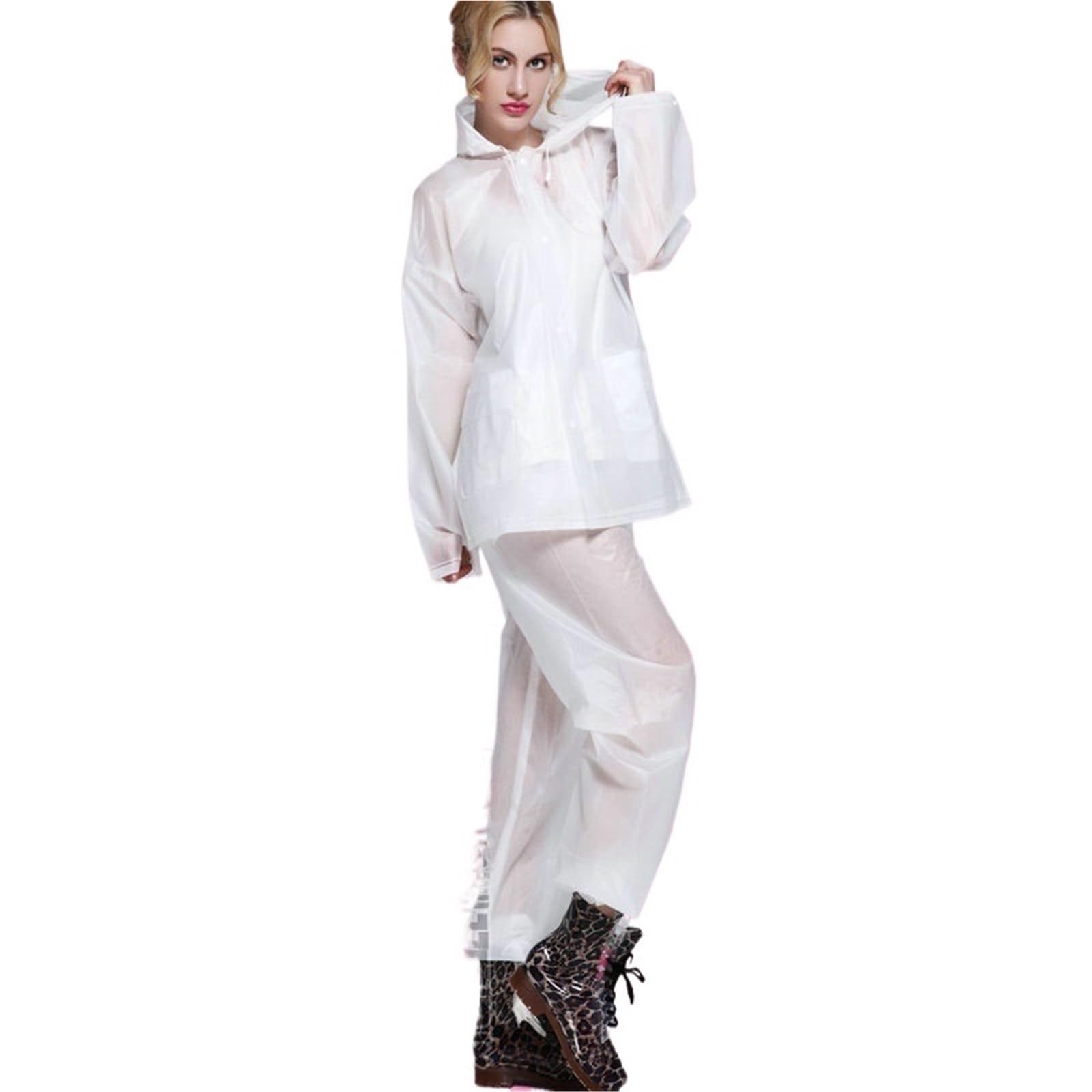 Imperméable transparent for moto et vélo électrique for adultes, pantalon de pluie, ensemble imperméable poncho épais for femmes Pour Camping,Randonnée