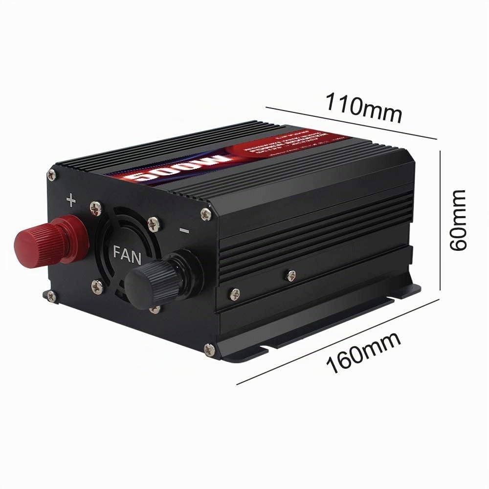 LVYUAN Convertisseur 12V 220V 500W Convertisseur de Tension, Onduleur avec Double Connexion USB et Prises EU, Inverter