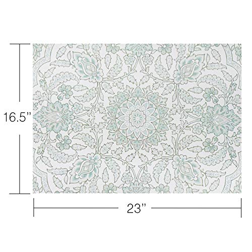 Raymond Waites Fresh Linen Scented Drawer Liners - 5 Non Stick Shelf Liners, Printed Shelf Paper and Drawer Lining Paper Sheets with Matching Gift Box (16.5" x 23" Sheets)