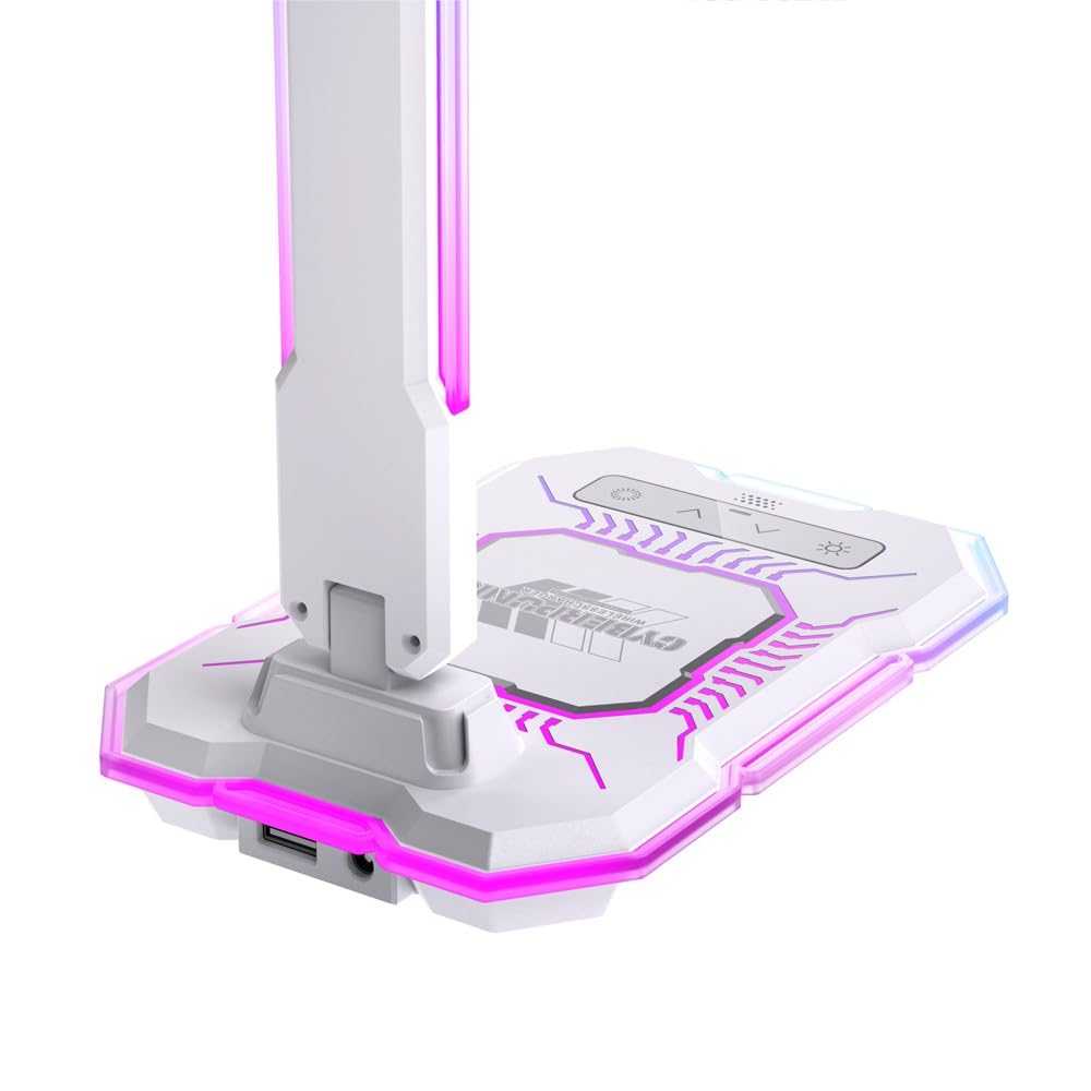 wonderlamp - Flexo LevelUp Gamer con luces de colores RGB LED y Cargador inalámbrico para móviles Levelup 10W 3000-4000-6000K