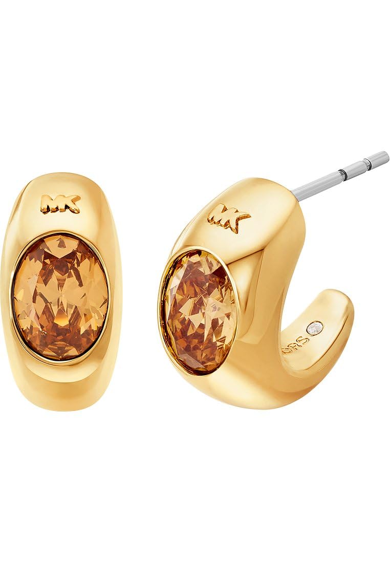 Michael Kors Damenohrringe aus vergoldetem Messing mit sicherem Stecker