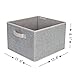 StorageWorks Large Closet Organizers with Handles, Foldable Closet Storage Bins for Linen Closet, 3-Pack, Gray