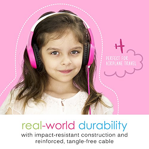 Image of MEE audio Bulk Muti Pack of 3 KidJamz 3 Child Safe Headphones for Kids with Volume-Limiting Technology (Mixed Colors 3 Pack - Black, Blue & Pink)
