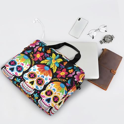 Maletín portátil para laptop con diseño Sugar Skull miniatura 7