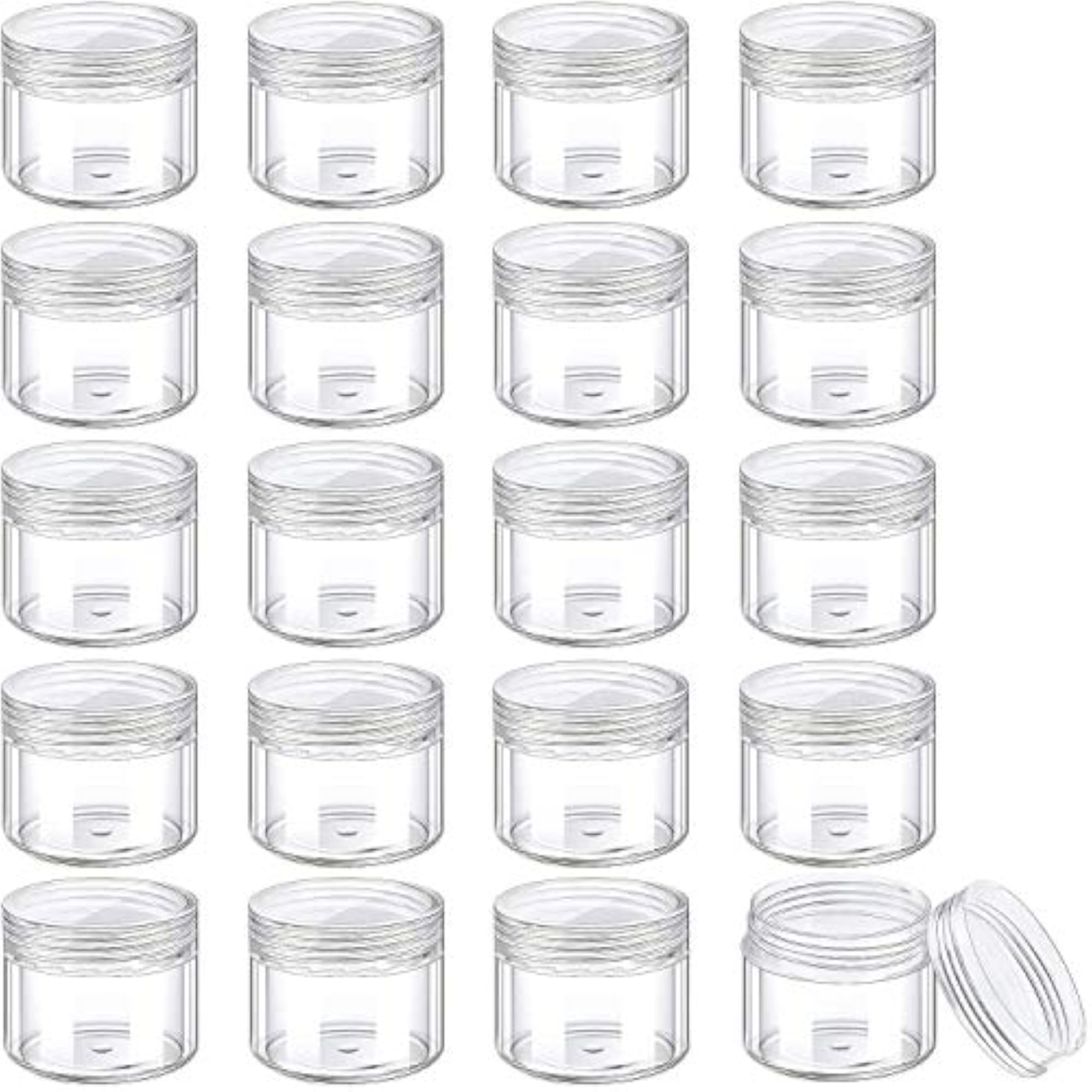 72pcs 5grams Unbreakable Plastic Transparent Containers