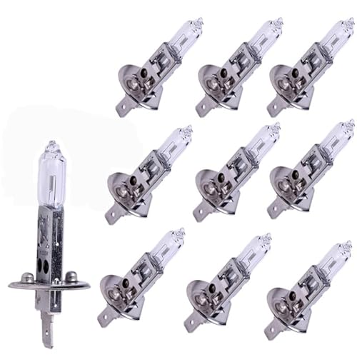 REPYL 10 Uds H1 bombilla halógena amarilla 12V 55W 4500K cristal transparente faro de coche luz antiniebla lámpara