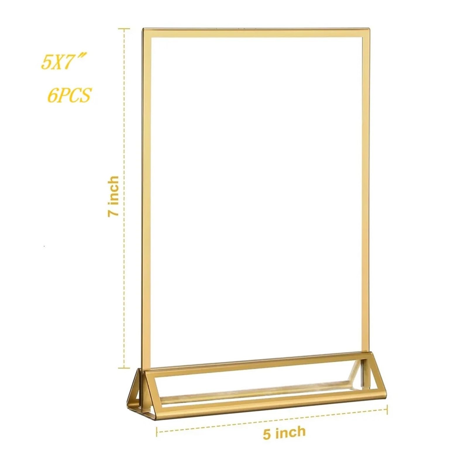 Soporte para cartel de bienvenida de boda Soportes de letreros acrílicos Marco menú mesa transparente doble cara