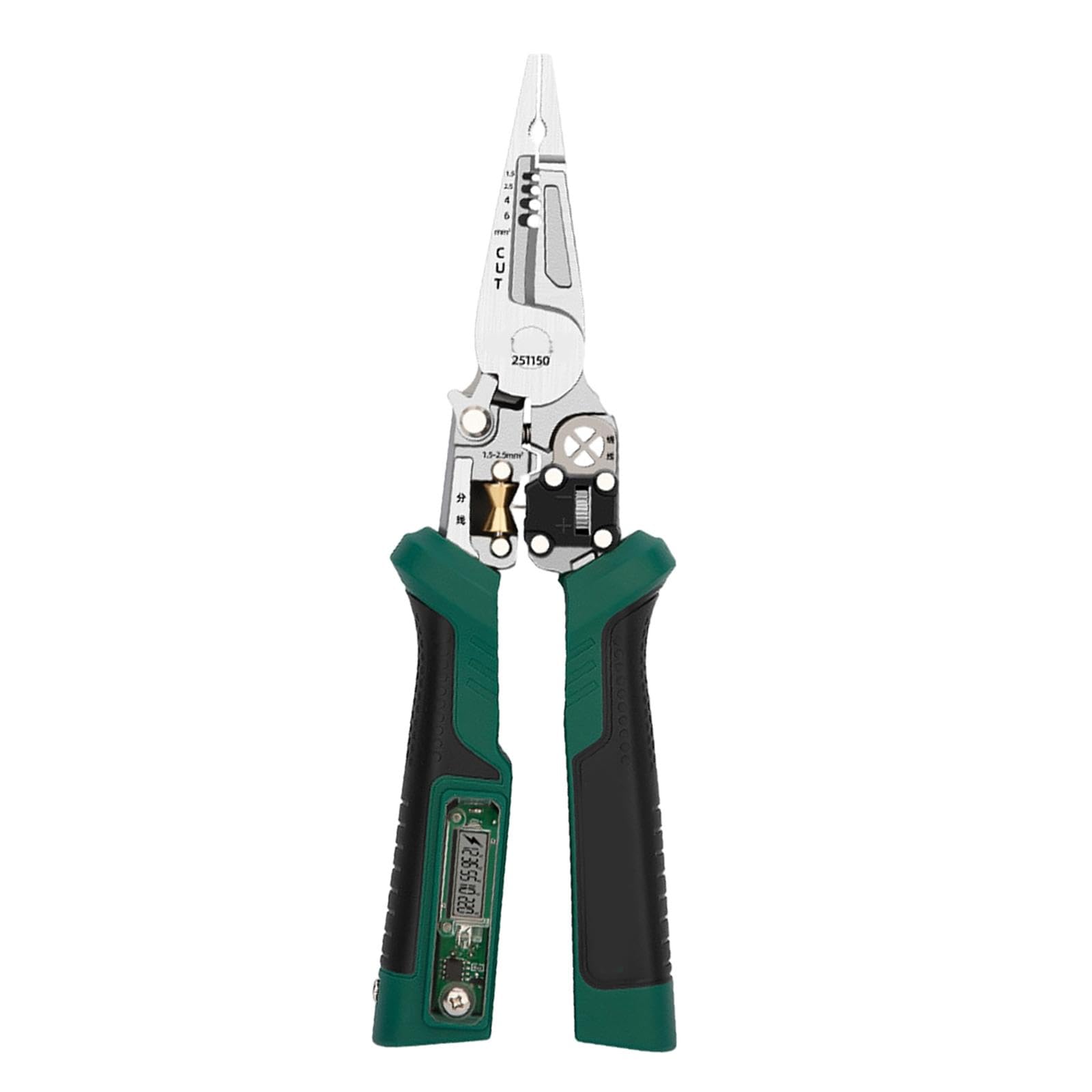 Pinza Spelafili Elettricista Multifunzione 23cm (9.1") - Acciaio Alto Carbonio per Spelatura, Taglio, Avvolgimento Fili