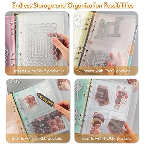 Image of 2 Set A5 & A6 Clear Stamps Storage Embossing Folder Keeper Cards Folder Bag for DIY Scrapbooking Arts & Crafts Collecting