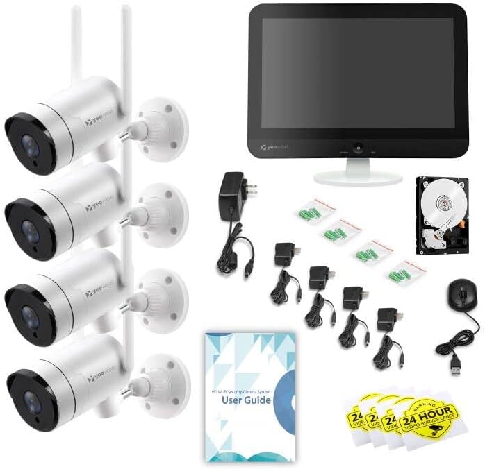 Miniatura 9 de Sistema de cámara de seguridad inalámbrica 2K con monitor, sistema de vigilancia WiFi todo en uno, NVR de 10 canales integrado de 10.1 pulgadas, 4