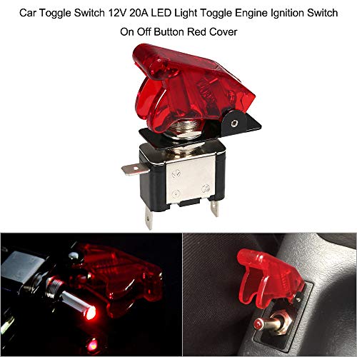 Yorten Chave seletora do carro 12V 20A LED luz alternada interruptor da ignição do motor ligado botã