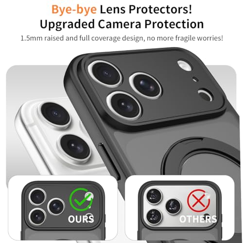 Image of Magnetic Case for iPhone 17 Pro Max With Magnetic Ring Stand, [Compatible with Magsafe] [Military Grade Drop Protection] Shockproof Phone Cover for iPhone 17 Pro Max Full Camera Protection 6.9 inch Black