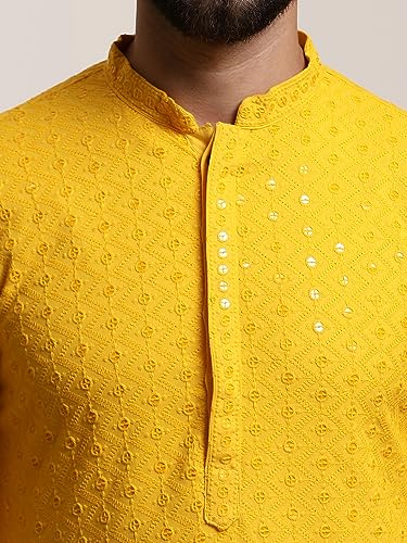 Image of SOJANYA Timeless Traditions (Since 1958) Men's Pure Cotton Sequin Embroidered Kurta Pyjama Set