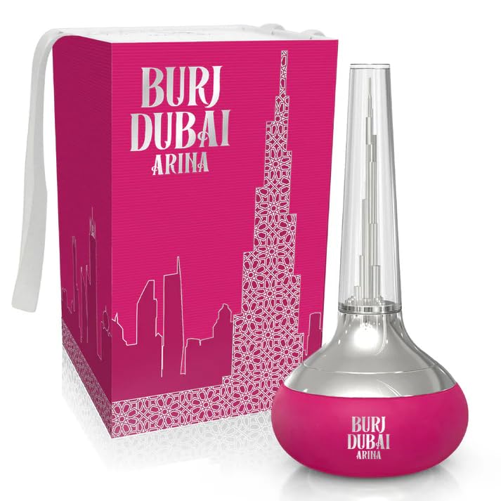 Burj Dubai Arina Eau de Parfum, Women's Fragrance, Pink Bottle 3.4 Fl Oz