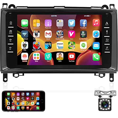 Android 10 Autoradio 2 Din pour Mercedes-Benz Vito Viano Sprinter W639/Classe B W245/W169 avec GPS Navi Canbus 9 Pouces Écran Autoradio avec Lien Miroir Bluetooth FM/RDS WiFi USB Dab+ Caméra de Recul