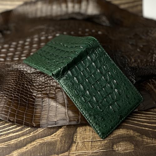 Image of HATA Men Leather Bifold Wallet RFID Blocking Front Pocket Exotic Billfold Handmade Gift For Birthday Wedding Anniversary Father's Day