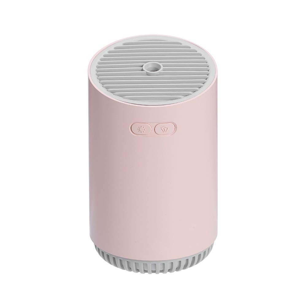 ZLSDPortable Usb Charging Humidifier, with Colorful Gradient Atmosphere Lights, Ultra Quiet/Auto Shutoff/Nano Water Mist, for Home/Office/Outdoor,Pink