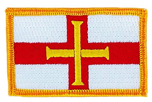 Patch flag-Guernsey flag Embroidered Patch Badge on backpack