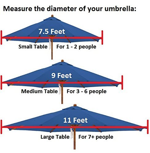 Ideaworks JB5677 Outdoor 7.5-Foot Umbrella Table Screen, Black - Thumbnail 2