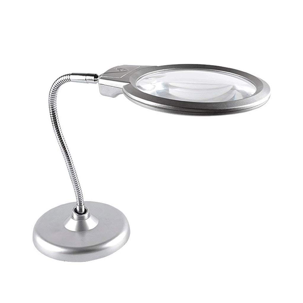 Lente d'Ingrandimento Pieghevole da Tavolo a LED, ingrandimento 10 Volte Doppio 20 Volte, Lenti ottiche di Protezione per Gli Occhi, Lenti di ingrandimento per la Lettura