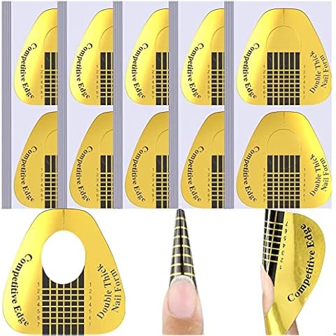 200 Pcs Nail Forms Sticker for Gel Builder, Nail Extension Form for Acrylic, UV Gel, Polygel for Nail Art Cover