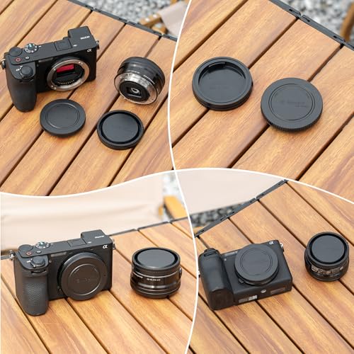 Image of 5 Pack Body Cap and Rear Lens Cover Kit for Sony A7 A7II A7III A7IV A7S A7SII A7SIII A7R A7RII A7RIII A7RIV A7RV A7C A7CII A9 A9II A6700 A6600 A6500 A6400 A6300 A6100 A6000 A5100 ZV-E1 ZV-E10 & More | for Sony A7 III IV A7SII A7SIII A7S3 A7R II III A7RIV A7RV A7RVI A7CII A7CR A9 II A6700 A6600 A6500 A6400 A6300 ZV-E10 & More