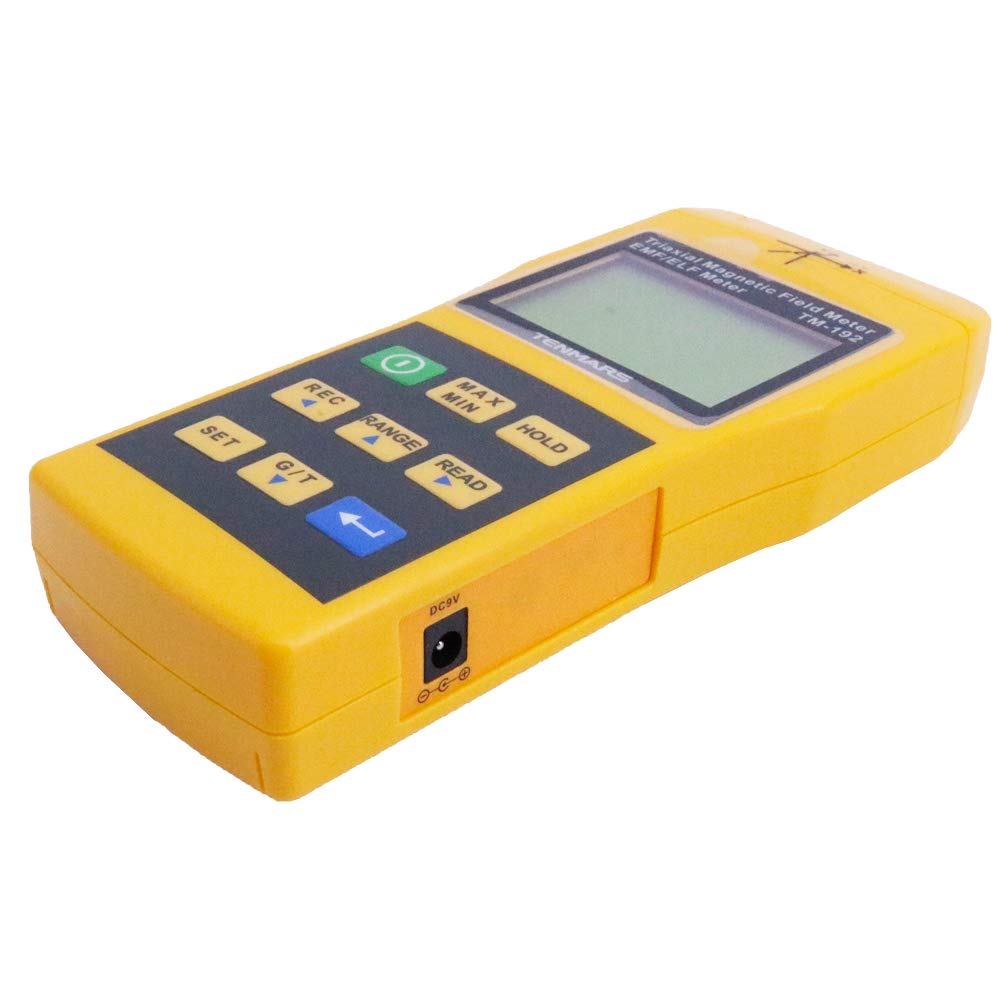 TENMARS TM-192 czujki promieniowania elektromagnetycznego TM192 automatyczny zasięg i automatyczne zasilanie 3-osiowy miernik pola magnetycznego 30 Hz-2000 Hz z USB