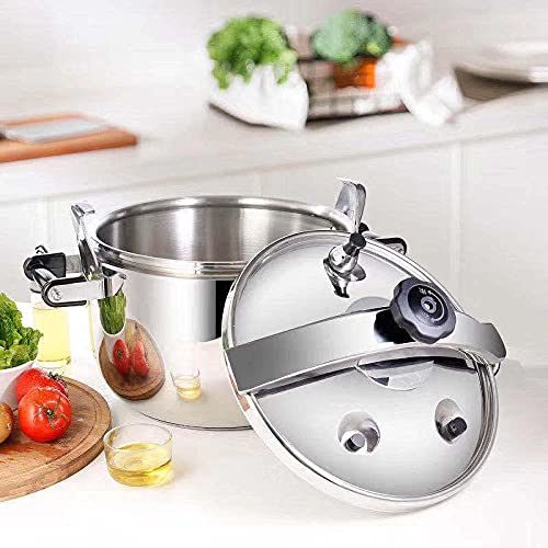 Quick-High-Pressure-Cooking-PotLarge-Capacity-Stainless-Steel-Pressure-Cooker-Easy-to-Use-3-Security-Systems-Suitable-for-Gas-Stove-Induction-CookerSilver-26L
