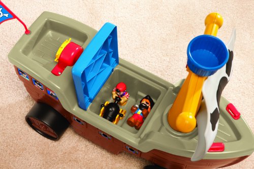 Little Tikes 622113MP 2-In-1 Pirate Ship Toy - Kids Ride-On Boat With Wheels, Under Seat Storage And Playset With Figures - Interactive Ride On Toys For 1 Year Olds And Above thumb #6