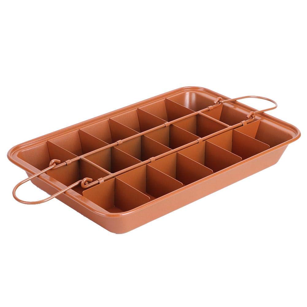Non Stick Brownie Pan Baking Tray With Dividers Ergonomically