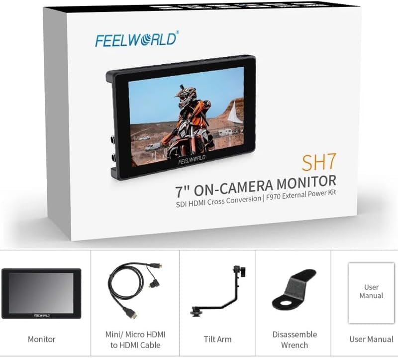 Amazon | FEELWORLD SH7 7インチ HDMI SDI クロス変換 2200nit 超高