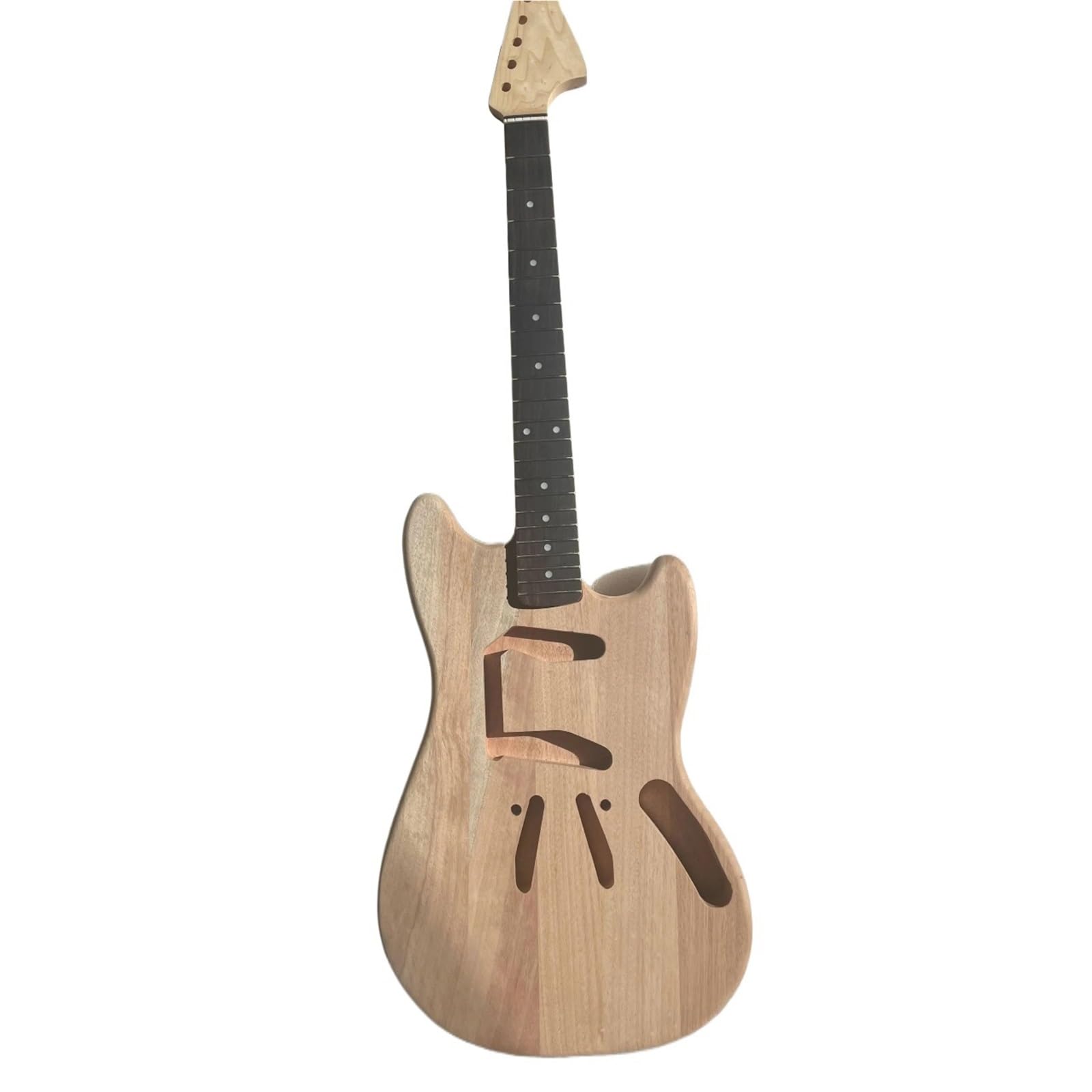 Unfinished Guitar Body Electric Guitar Kit Mahogany Body And Neck Maple Wood Rosewood Fretboard For Luthier DIY Part