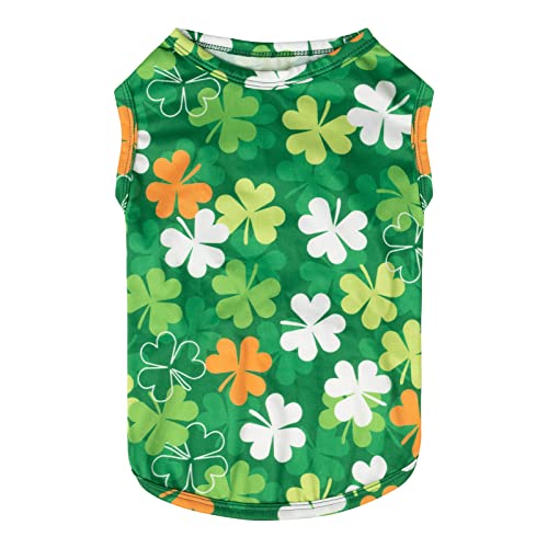 Image of CuteBone Dog Shirts 2-Pack Soft Pet Clothes Breathable Summer Vest for Small Puppy and Stretchy Cat Apparel