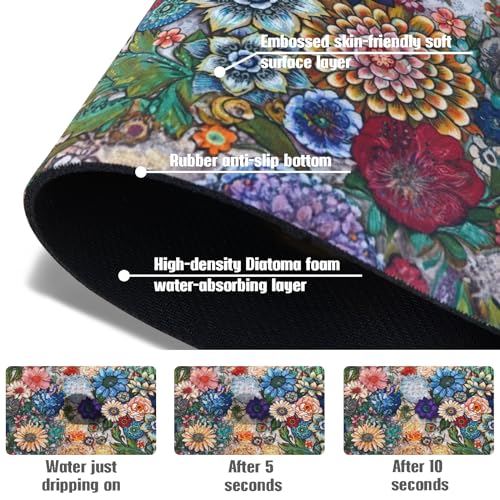 Sinkmat Absorbing Mat, 2 Pack Drying Mat Around Sink Splash Guard Behind Faucet Sinkmat For Kitchen Bathroom Island Rv 15 * 5.5 Inch (38 * 14 cm) by aquoechd - Used condition - Image 7