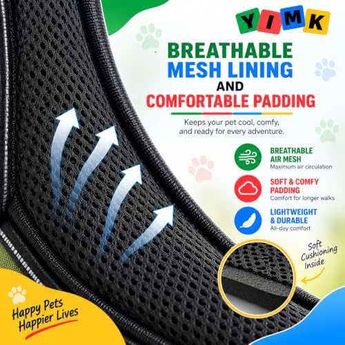 Image of Khaki Dog Vest Harness with Leash - No Pull, Reflective & Adjustable