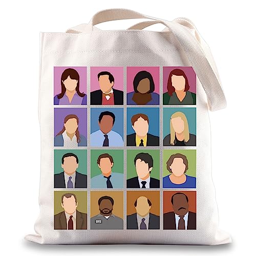 BWKTOP Office Characters Tote Bag - Michael And Dwight Fans Gift - Office Themed Shoulder Bag