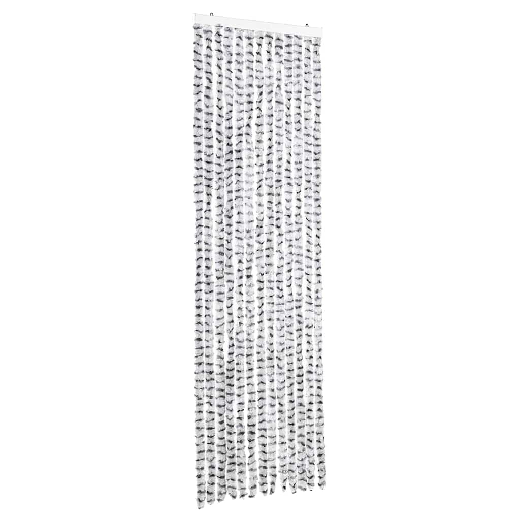 vidaXL Insect Curtain Home Decor Doorway Curtain Hanging Fly Insect Bug Mosquito Door Screen Blind Guard Light and Dark Grey 56x185 cm Chenille