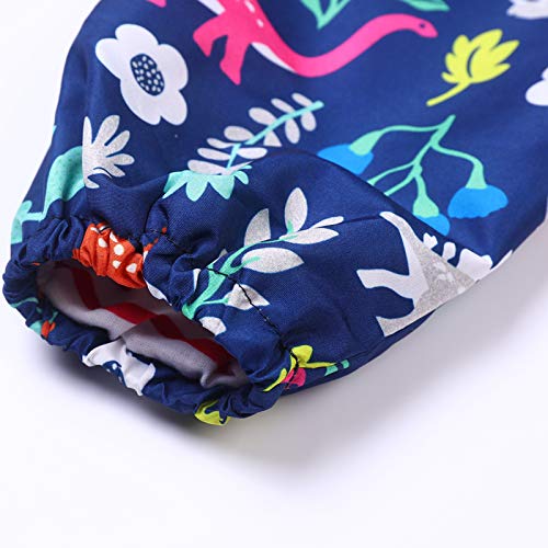 Pongyou Toddler Waterproof Rain Pants Dirty Proof Windbreak Cute Outwear Pants For Boys And Girls Blue thumb #5