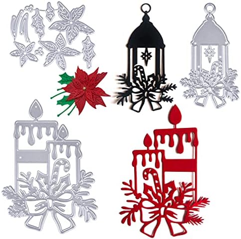 3 Set Weihnachts Stanzschablonen - Metall Prägeschablonen Für DIY Karten & Basteln