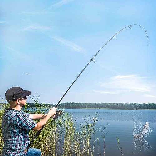 Tempo Sphera Spinning Rod - 2 Piece Carbon Fiber Fishing Rod With Fuji Reel Seat, Lightweight Fishing Rods With Stainless Steel Guides For Saltwater Freshwater Ice Fishing #TOP5