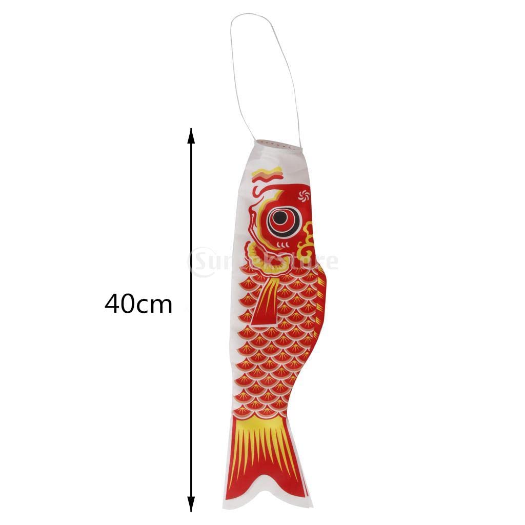 Gazechimp Lot de 5pcs 40cm Japonais Banderole Koinobori en Forme de Carpe Couleur Différent
