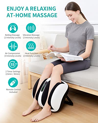 Nekteck Foot Shiatsu Massager, Calf Massage With Heat Therapy, Deep Kneading, Vibration, Compression Leg Massager For Home And Office Use (Remote Control) #TOP1