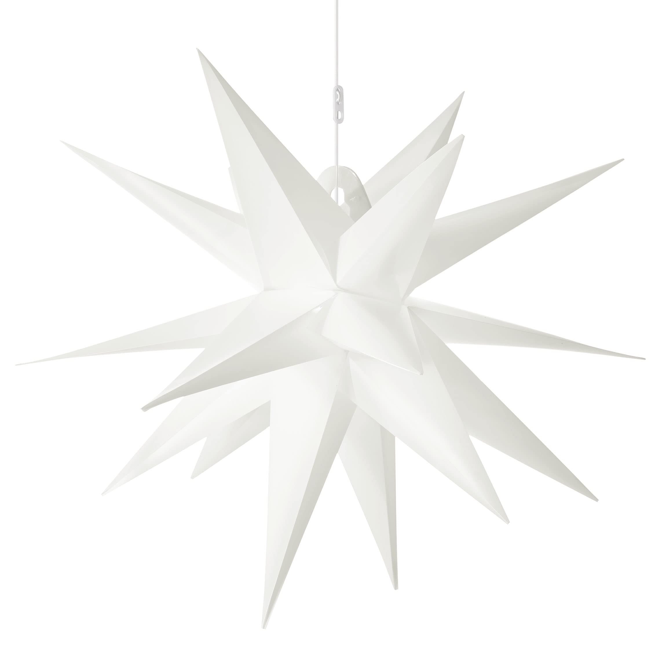 AMARE LED 3D Außenstern XXL Weiß ca. 100 x 100 x 100 cm (B x H x T), für den Innen- und Außenbereich, mit Timer, 100 cm - Netzbetrieb, 9700-1005-101, XXL Stern 100 cm
