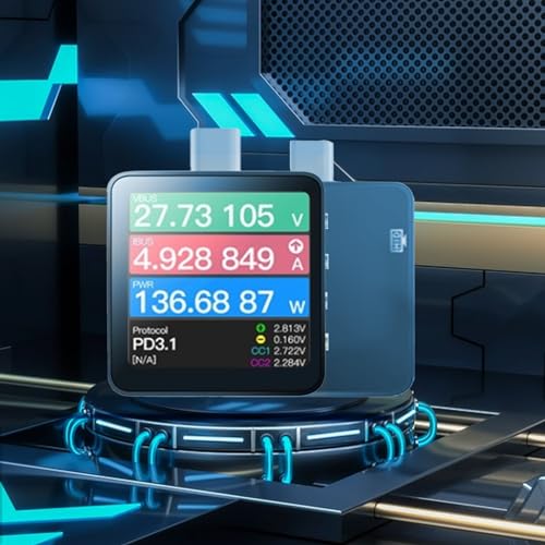 Image of Version Supports USB PD3.1 Power-Z KM003C Portable USB-C Fast Charging Tester PD3.1 QC5.0 Digital Voltmeter & Ammeter Power Bank Tester (Up to 50V)