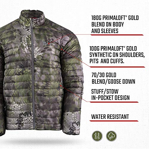 Kryptek Men's Ghar Jacket, Altitude Collection Featuring Insulated Goose Down and Primaloft Gold Blend3
